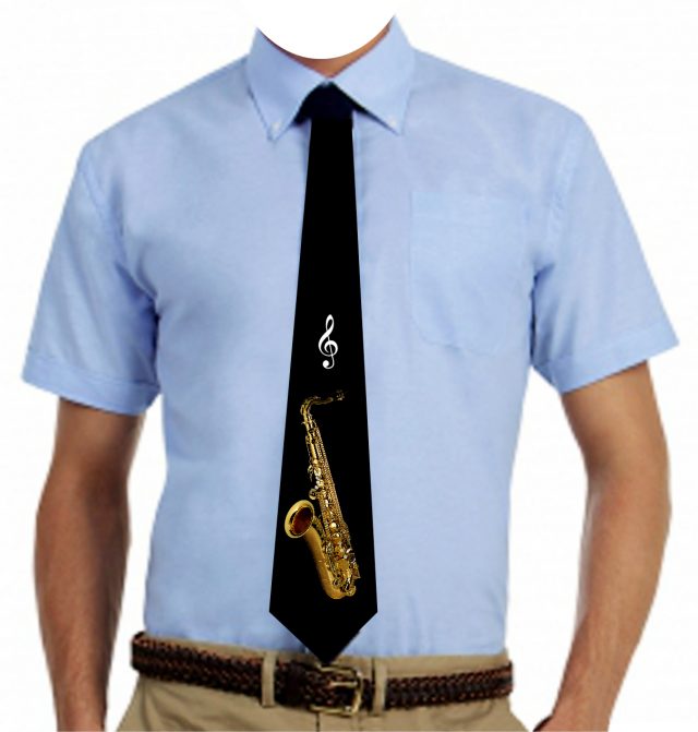 Cravate noire Ténor sax