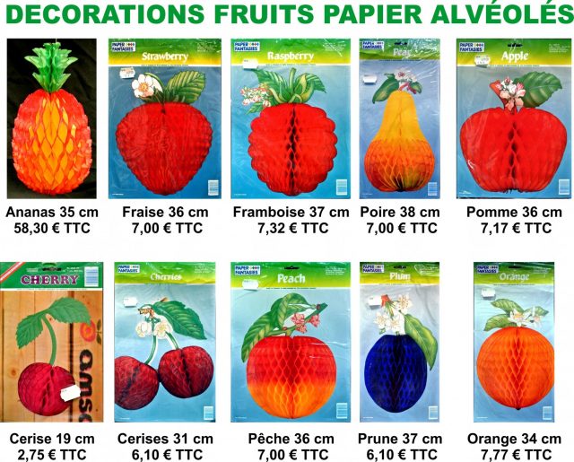 Fruits Papiers Alvéolés