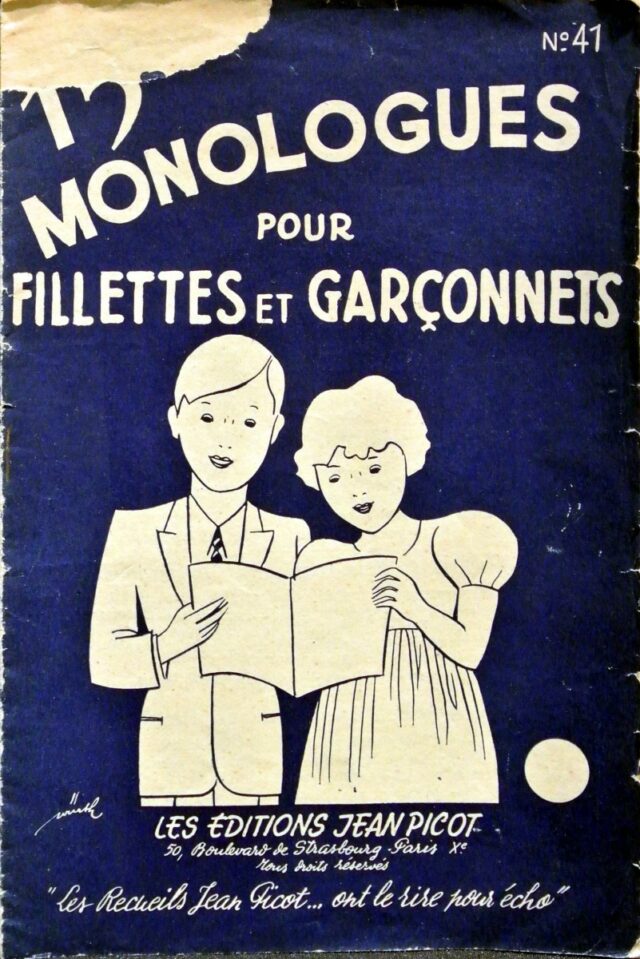 Livret 12 Monologues pour Fillettes et Garçonnets