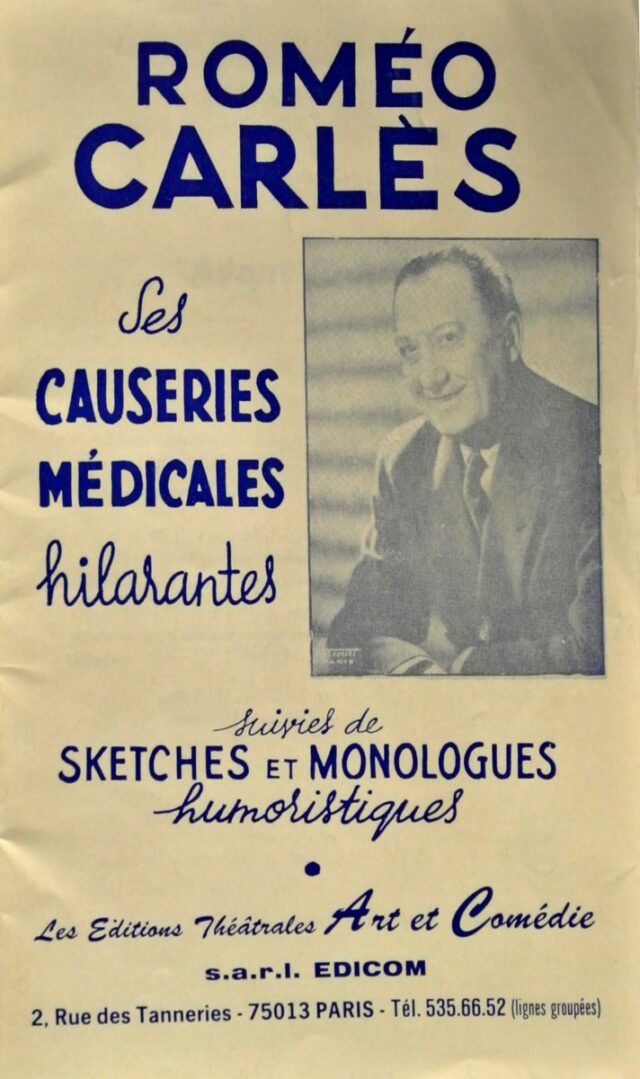 Livret Sketches Roméo CARLÈS - Causeries Médicales