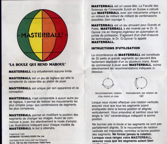 Rubis Cube Méthode Masterball recto