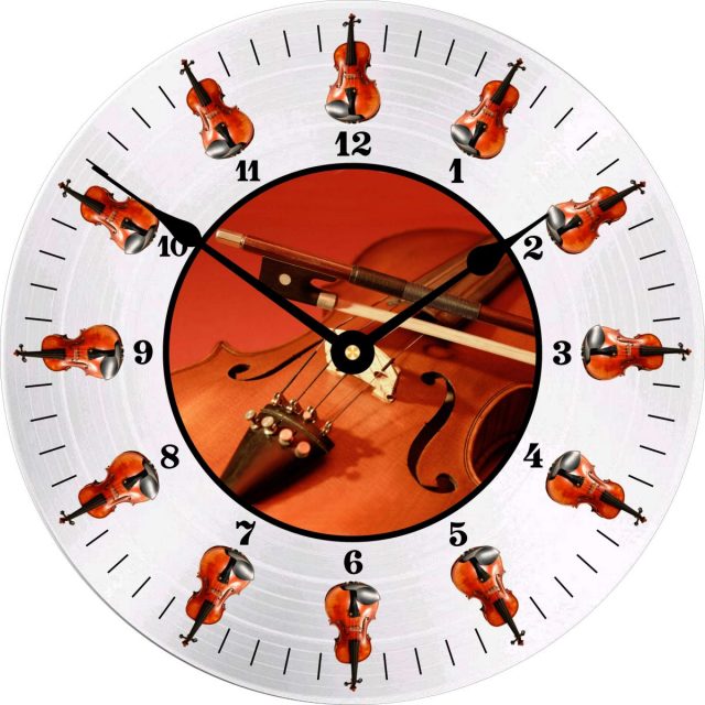 horloge personnalisée violon