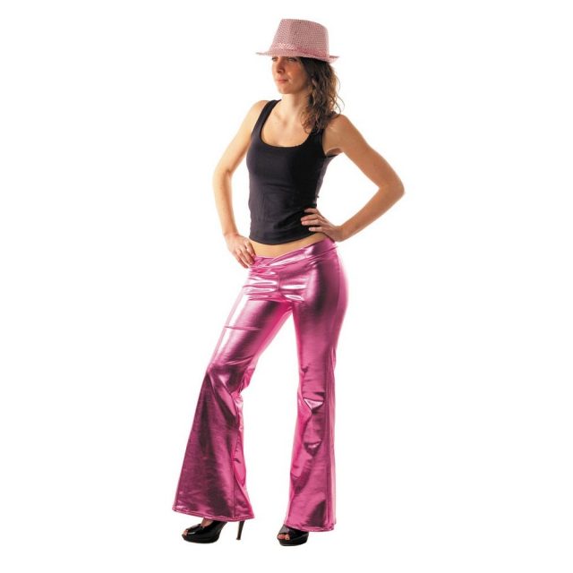 Pantalon disco rose femme