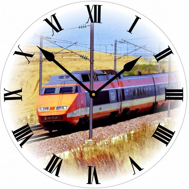 Horloge train TGV Orange