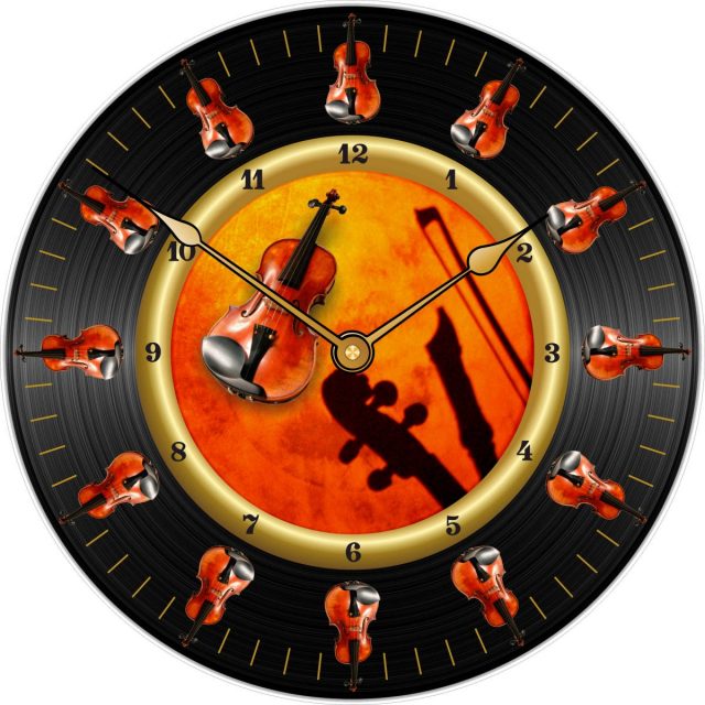 horloge personnalisée violon