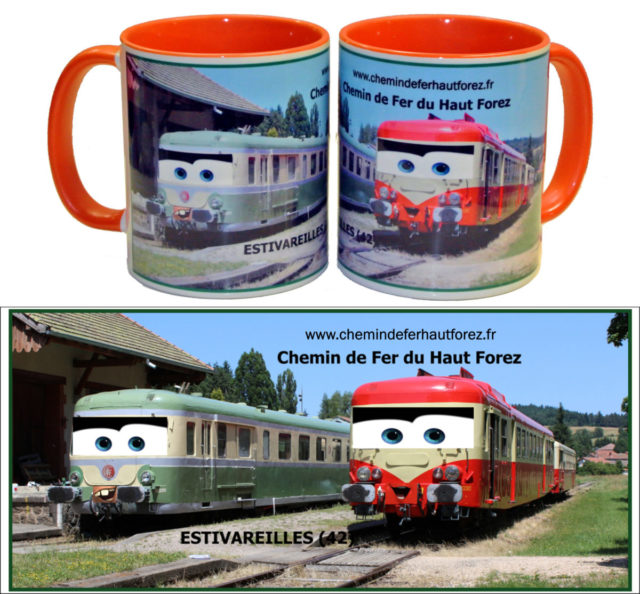Mug Orange Trains Cars du CFHF