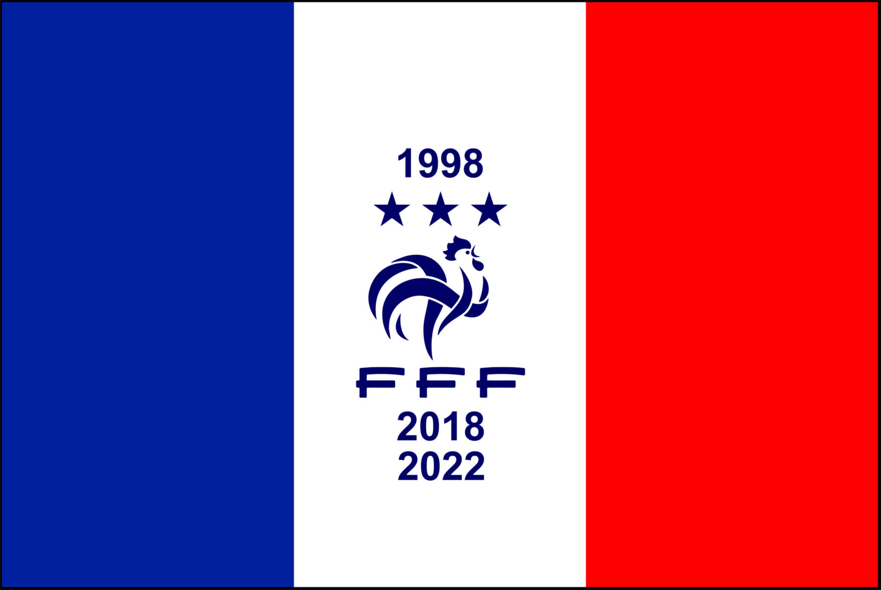 Drapeau Français Coupe du monde et 3 étoiles Qatar 2022 – Atouts